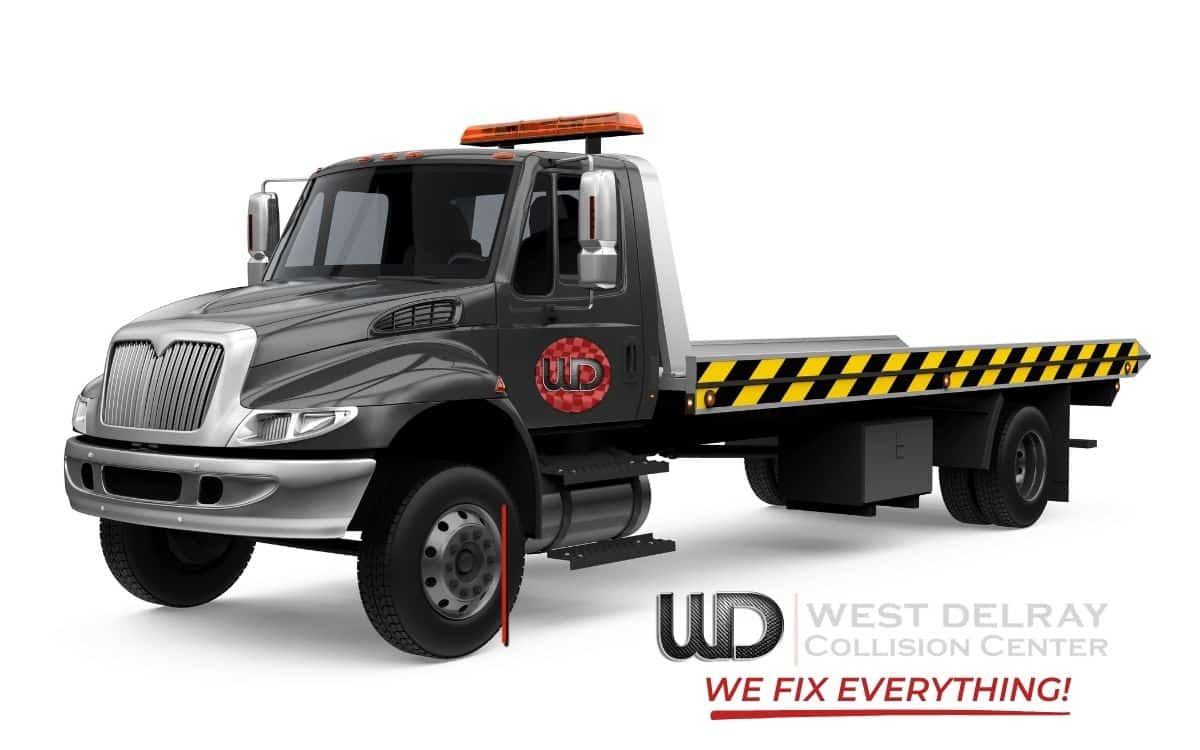 West Delray Collision Center 24-7 emergency towing graphic West Delray Collision Center 24-7 emergency towing graphic
