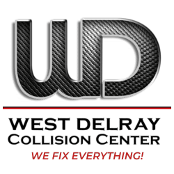 west delray collision center stacked logo with slogan